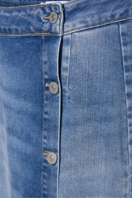 Jupe 3/4 MID BLUE DENIM - Le Temps des Cerises