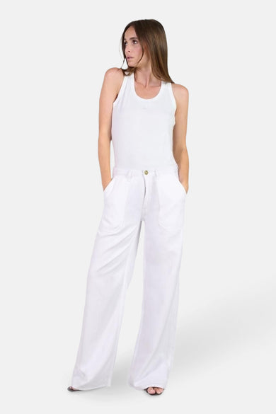 Jean large white denim - Le Temps des Cerises