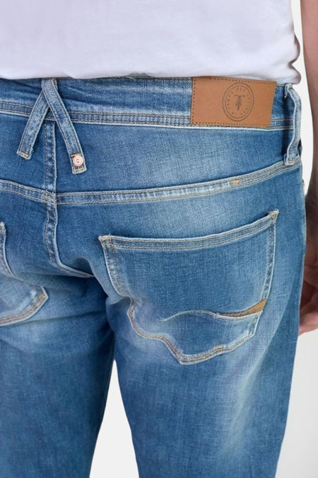 Jeans straight mid blue denim - Le Temps des Cerises