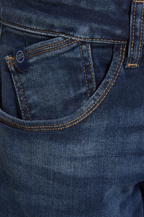 Jean droit DARK BLUE DENIM - Le Temps des Cerises