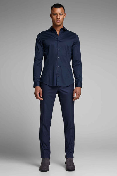 Chemise (manches longues) Bleu - PREMIUM BY JACK & JONES