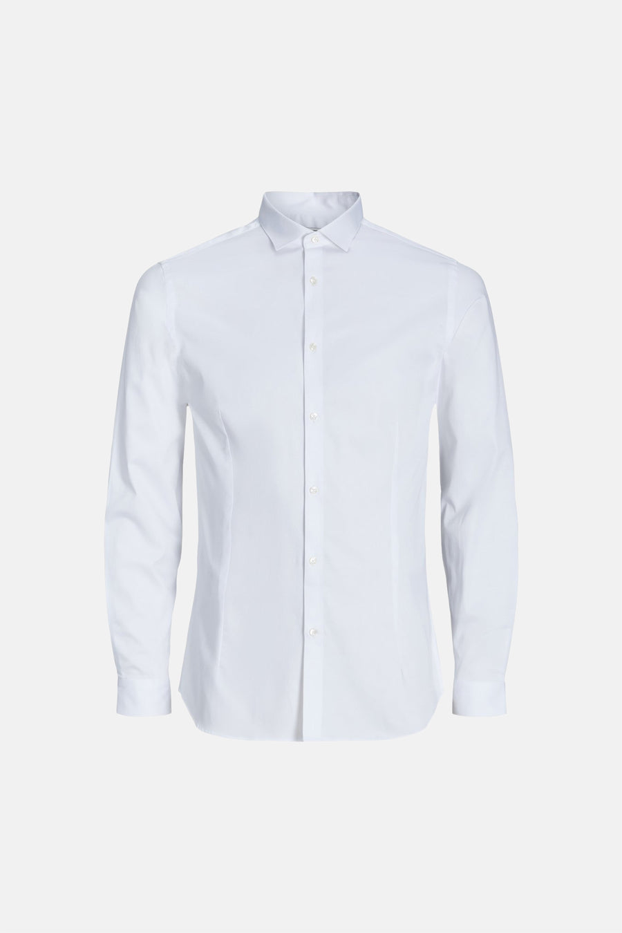 Wit overhemd met lange mouwen van PREMIUM by JACK & JONES, met een slim fit en een klassieke knoopsluiting.