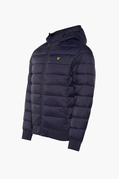 Veste courte bleue de LYLE & SCOTT, avec fermeture éclair et capuche.