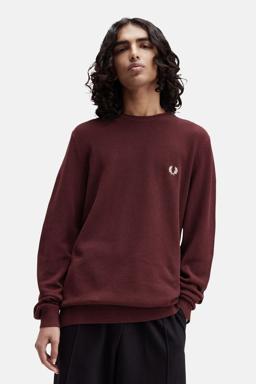 Pull à col rond - Bordeaux