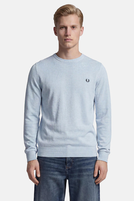 Pull met ronde hals - blauw