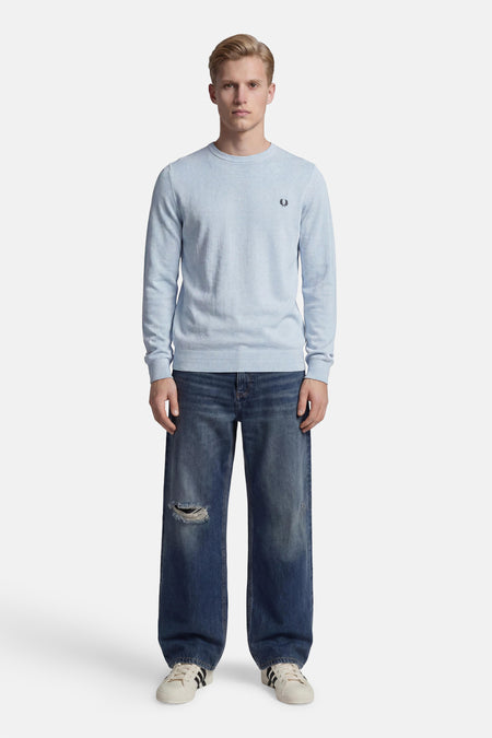 Pull met ronde hals - blauw