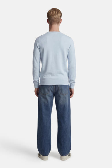 Pull met ronde hals - blauw