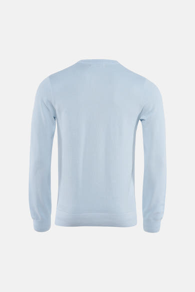 Pull met ronde hals - blauw