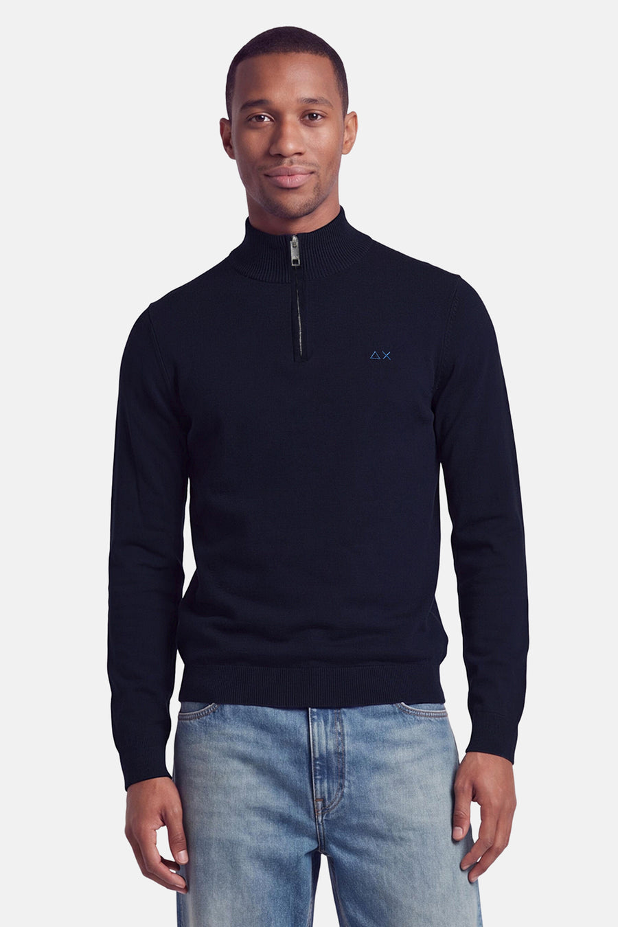 Pull à col roulant - bleu