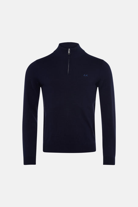 Pull à col roulant - bleu