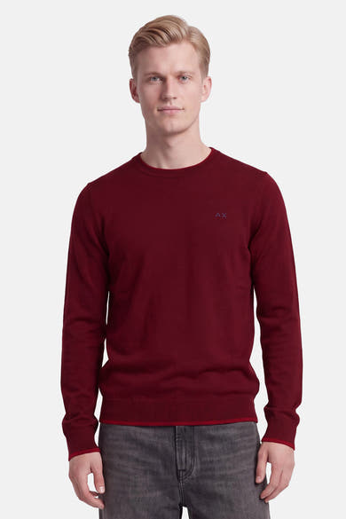 Pull col O - rouge