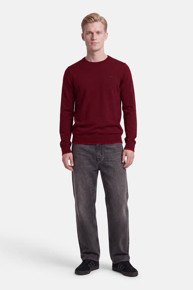 Pull col O - rouge