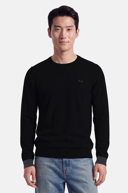 Pull O-hals - zwart