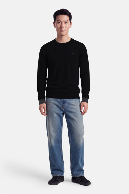 Pull O-hals - zwart