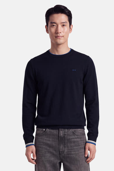 Pull O-hals - blauw