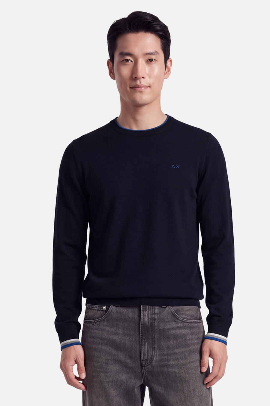 Pull O-hals - blauw