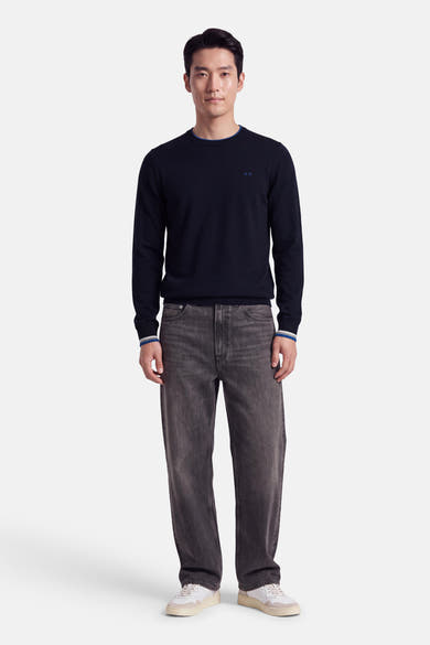 Pull O-hals - blauw