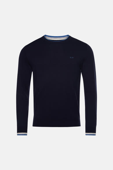 Pull O-hals - blauw