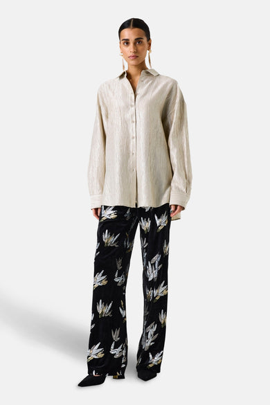 Hemd met lange mouwen - beige