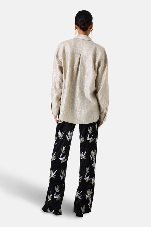 Hemd met lange mouwen - beige