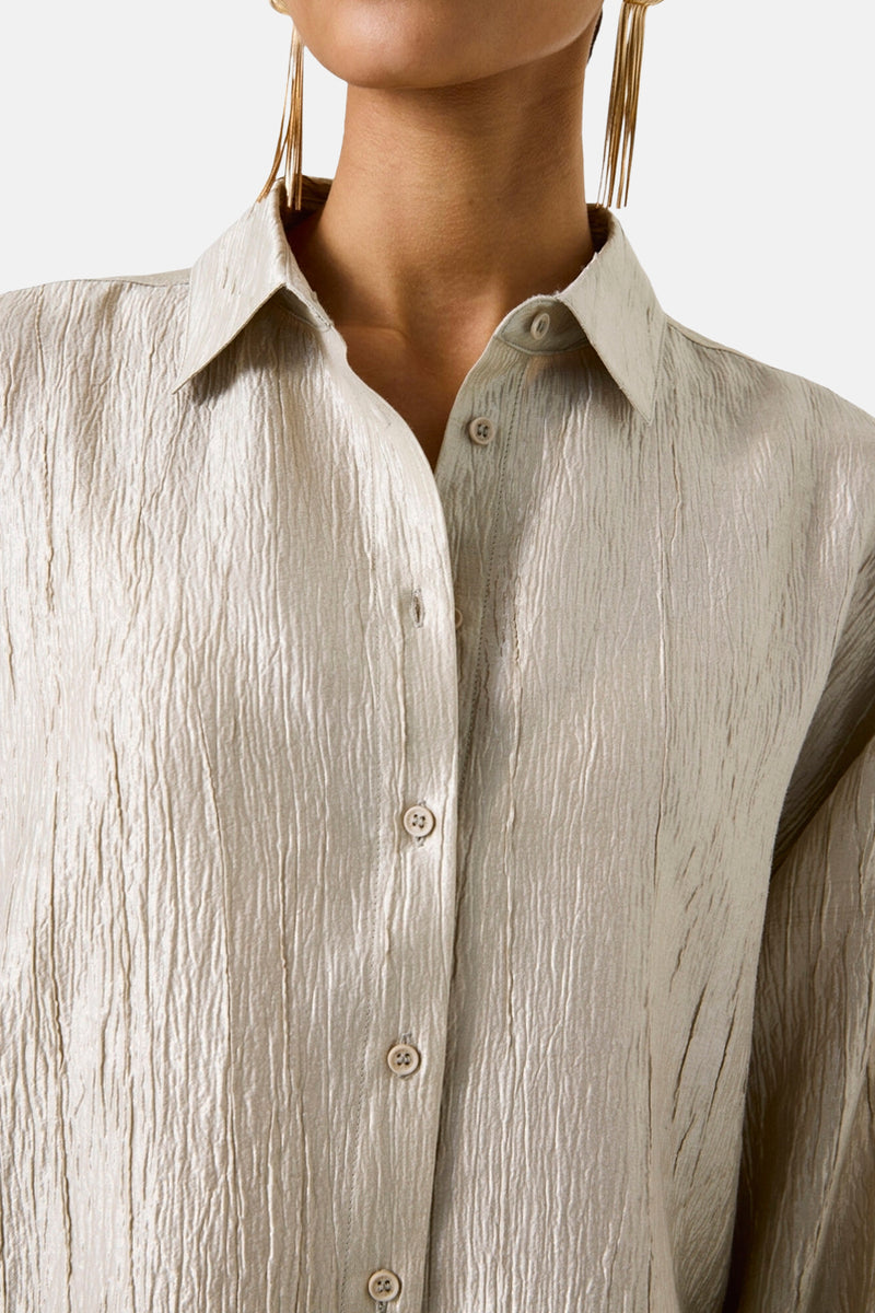 Hemd met lange mouwen - beige