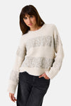 Pull met ronde hals - beige
