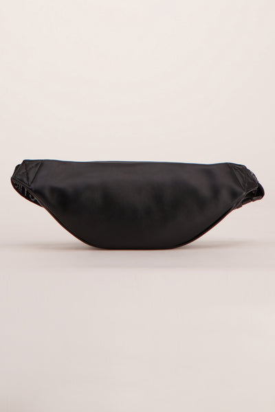 Sac banane noir en similicuir de Calvin Klein avec motif griffé subtil.
