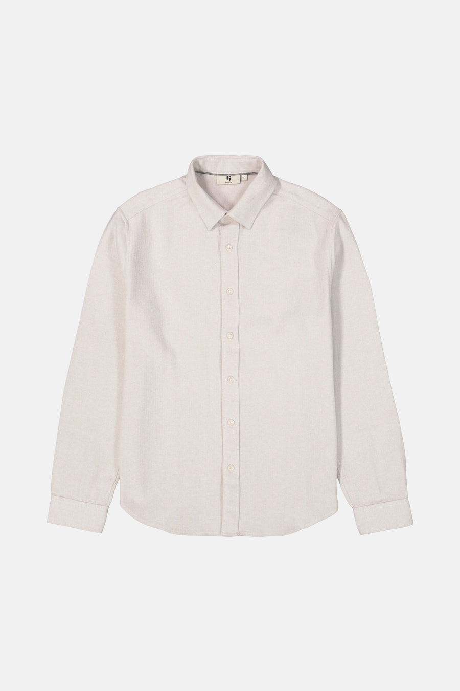Beige overhemd met lange mouwen van GARCIA, in getextureerde stof, met knoopsluiting en klassieke pasvorm.