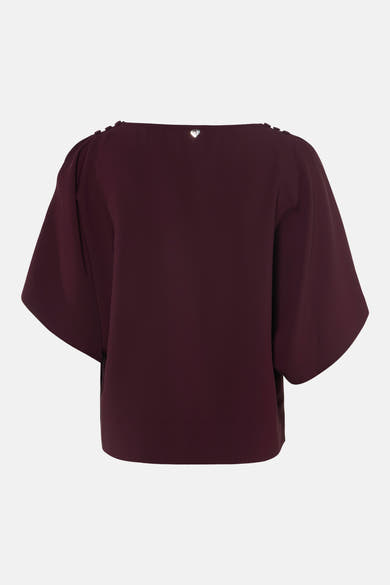 Blouse met korte mouwen - paars