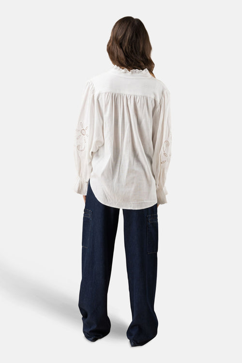 Chemise à manches longues - Blanc