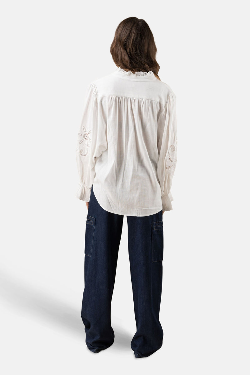 Chemise à manches longues - Blanc