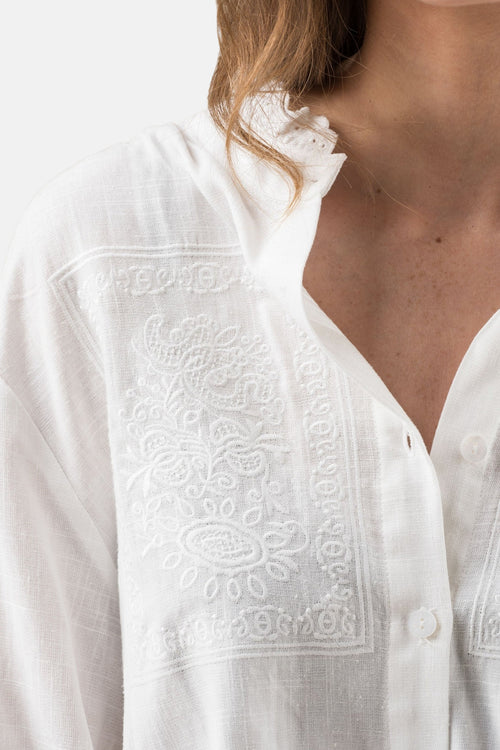 Hemd met lange mouwen - Wit