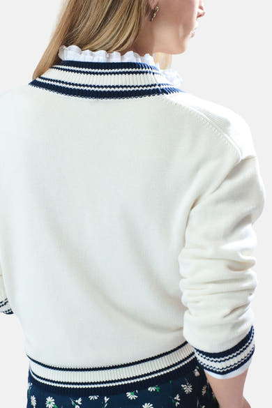 Pull à col en V - multicolore