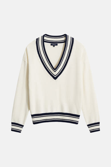 Pull à col en V - multicolore