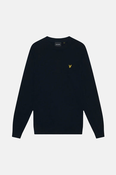 Pull col rond bleu - LYLE & SCOTT