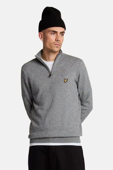 Pull col roulé gris - LYLE & SCOTT