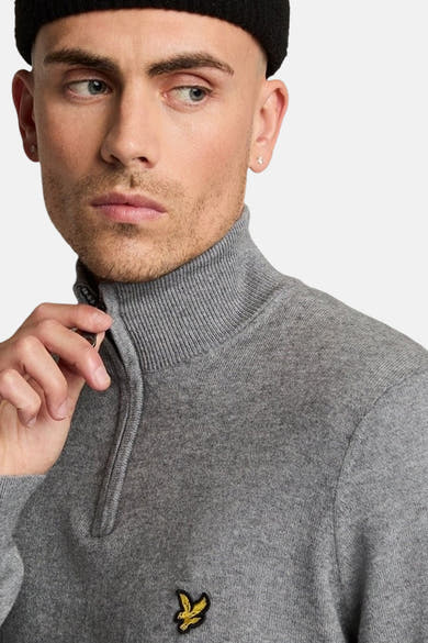 Pull col roulé gris - LYLE & SCOTT
