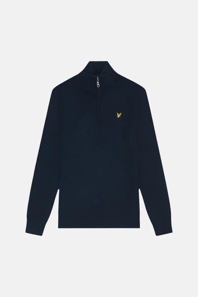 Pull col roulé bleu - LYLE & SCOTT