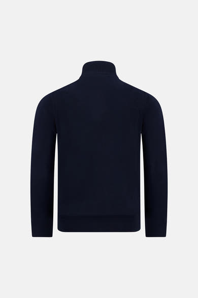 Pull col roulé bleu - LYLE & SCOTT