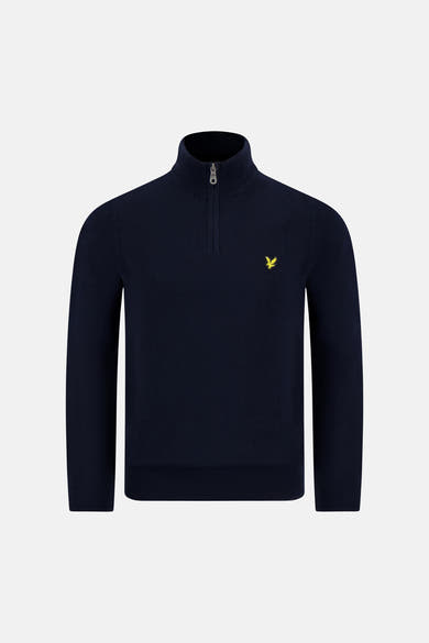 Pull col roulé bleu - LYLE & SCOTT