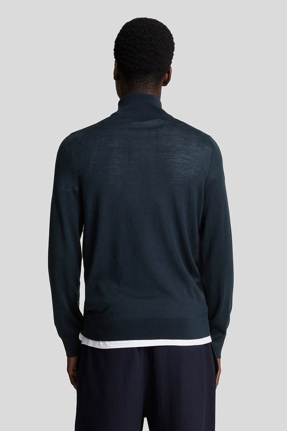 Pull col rond Bleu - LYLE & SCOTT