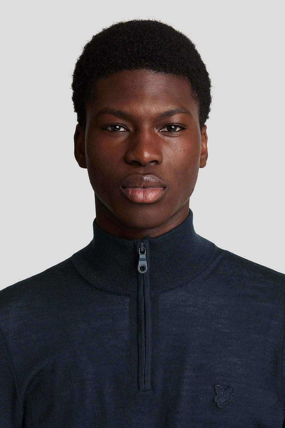 Pull col rond Bleu - LYLE & SCOTT
