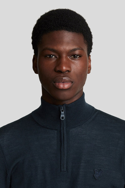 Pull col rond Bleu - LYLE & SCOTT
