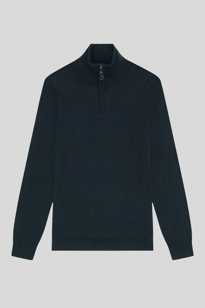 Pull col rond Bleu - LYLE & SCOTT