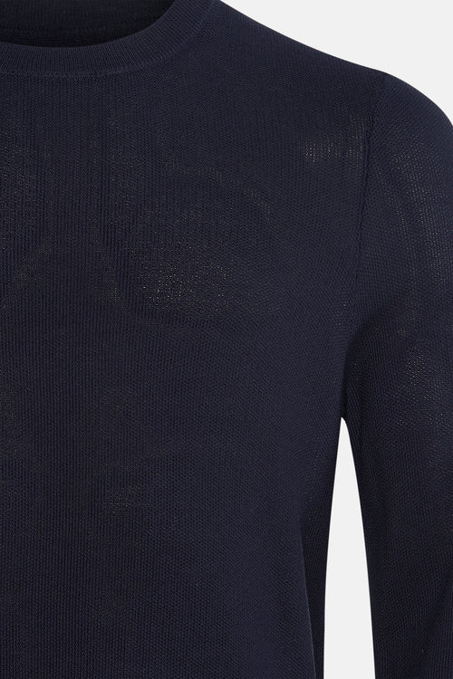 Pull à col rond - bleu