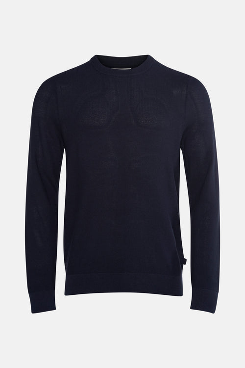Pull met ronde hals - blauw