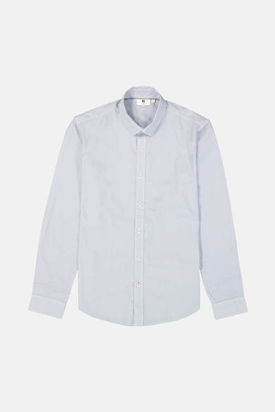 Blauwe blouse met lange mouwen van GARCIA, met een subtiel patroon en een klassieke pasvorm.
