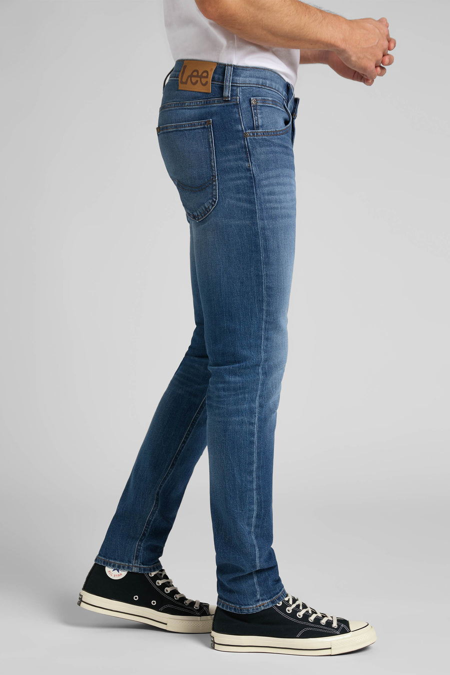 Jeans tapered - MID BLUE DENIM