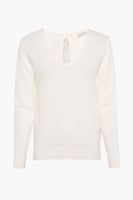 Pull col V Blanc - Molly Bracken
