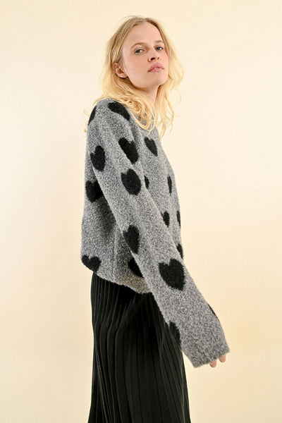 Pull col rond Gris - Molly Bracken
